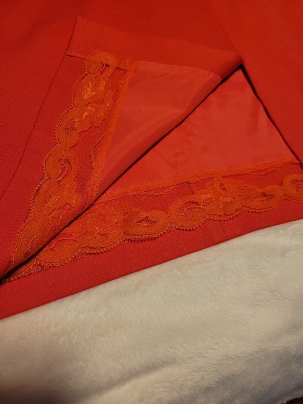 Trina Turk Orange Side Slit Pencil Skirt Lined Size 10 - Picture 7 of 9